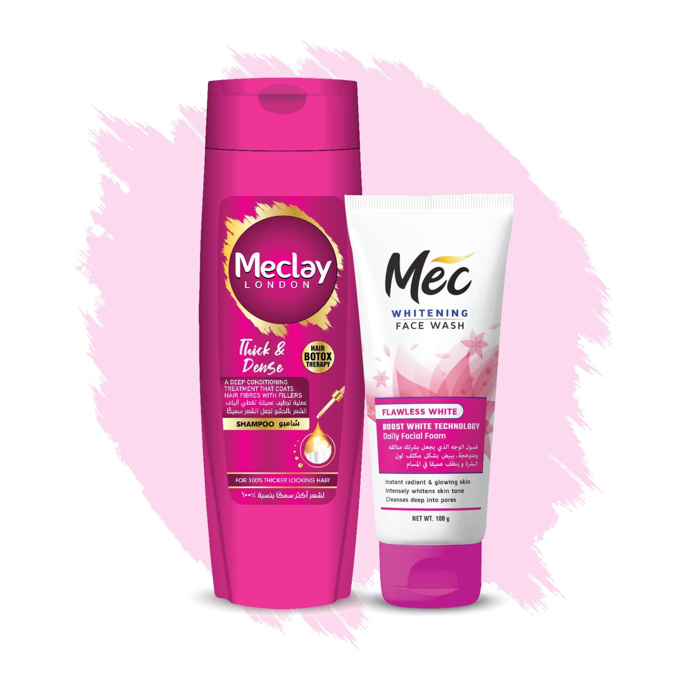 Meclay London
Mec Flawless White Face Wash 100gm With Meclay London Shampoo Thick & Dense 185ml
