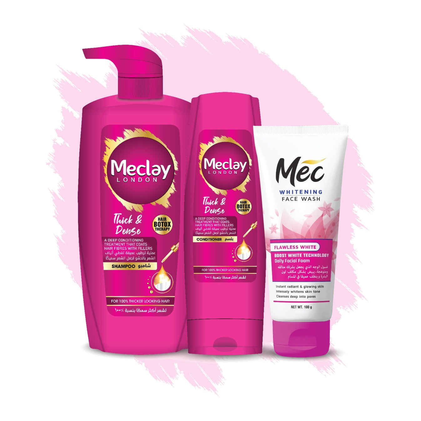 Meclay London

(FREE DELIVERY) Meclay London Thick & Dense Shampoo 660ml With Conditioner 180ml + Mec Flawless White Face Wash